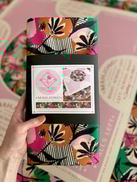 Image 3 of Mahjong Tablecloth Instructional and Decorative (Magenta Bloom Design)