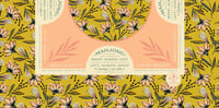 Image 4 of Mahjong Tablecloth Instructional and Decorative (Golden Flora Design)