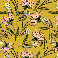 Image 5 of Mahjong Tablecloth Instructional and Decorative (Golden Flora Design)