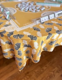 Image 5 of Mahjong Tablecloth Instructional and Decorative (Yellow Ginkgo)