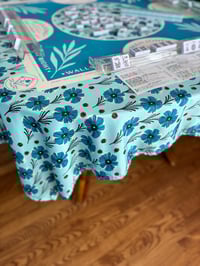Image 5 of Mahjong Tablecloth Instructional and Decorative (Retro Indigo Design)