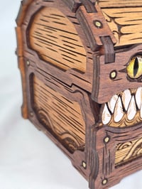 Image 2 of Custom Wooden Mimic Chest | Dice Box & Collector's Treasure