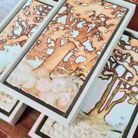 Image 2 of Triptych Trees, Encaustic (Beeswax), Original Artwork