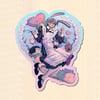 Large Holographic Mahito Maid Sticker