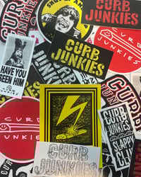 Image 3 of CJ "DAMAGED" T-shirt red on black