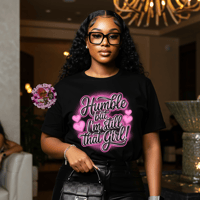 Image 1 of That Girl Faux Airbrush Graphic Tee