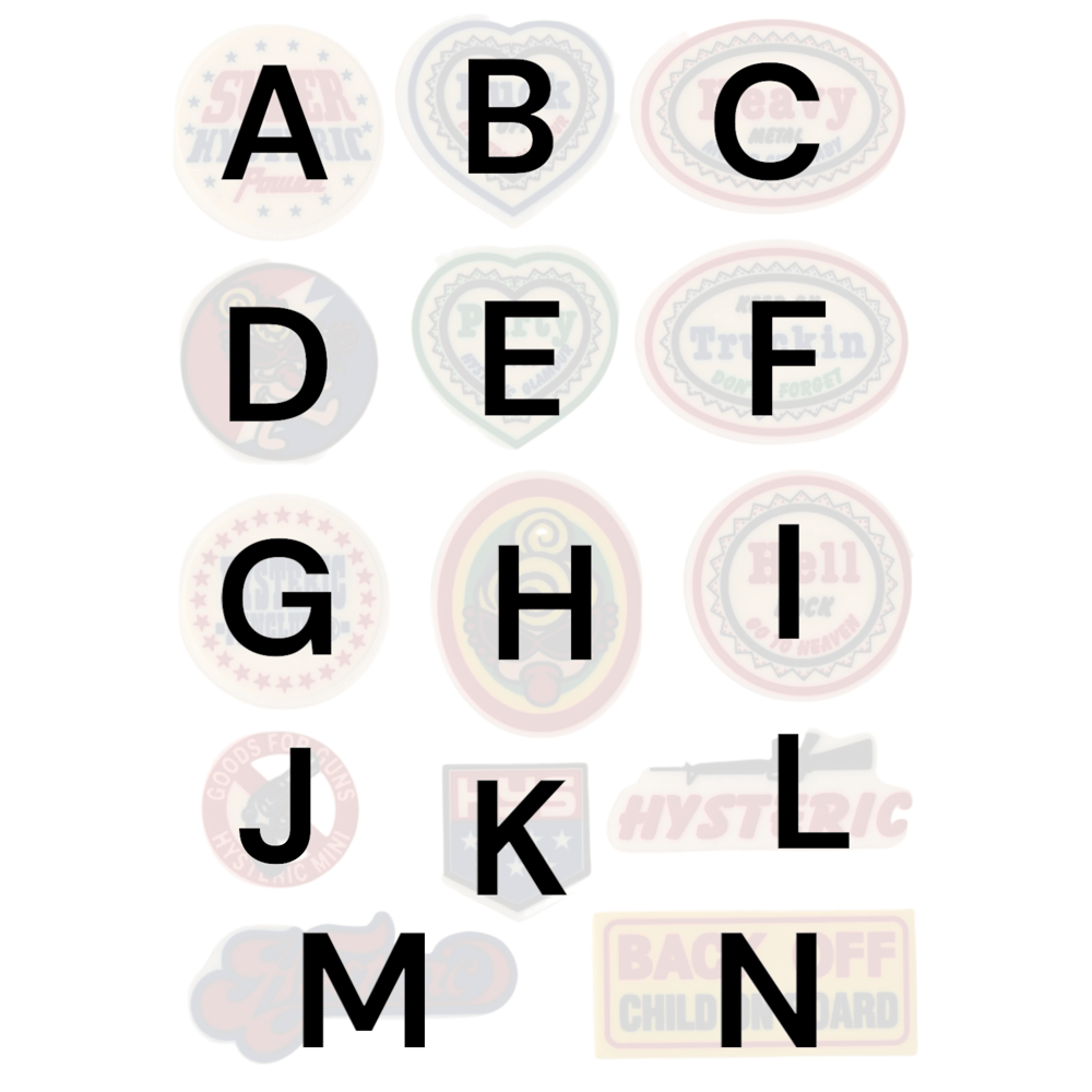 hysteric mini stickers
