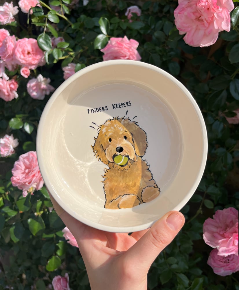 Image of hand painted pet bowls