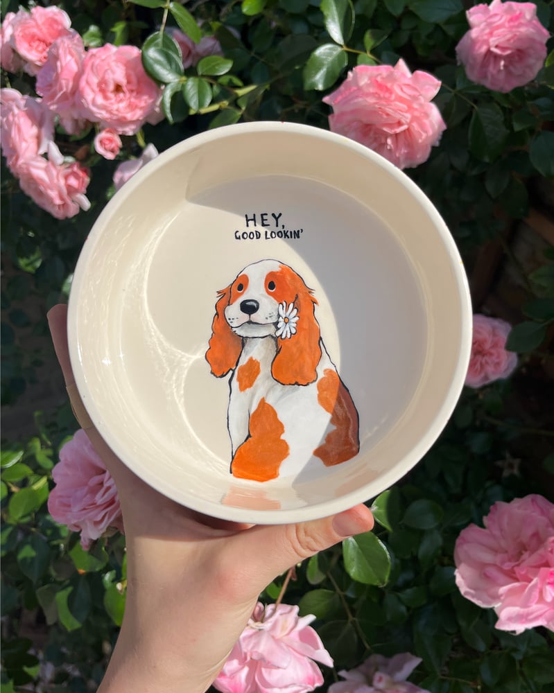 Image of hand painted pet bowls