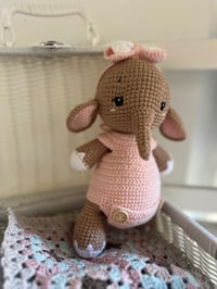 Image 1 of Baby Elephant with Suitcase and Granny’s Blanket