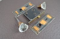 Image 9 of Skeleton Key Lockset with Glass Door Knobs, #902