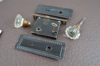 Image 10 of Skeleton Key Lockset with Glass Door Knobs, #902
