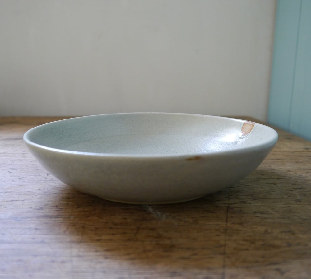 Image of Dinner bowls glazed in frosted blue