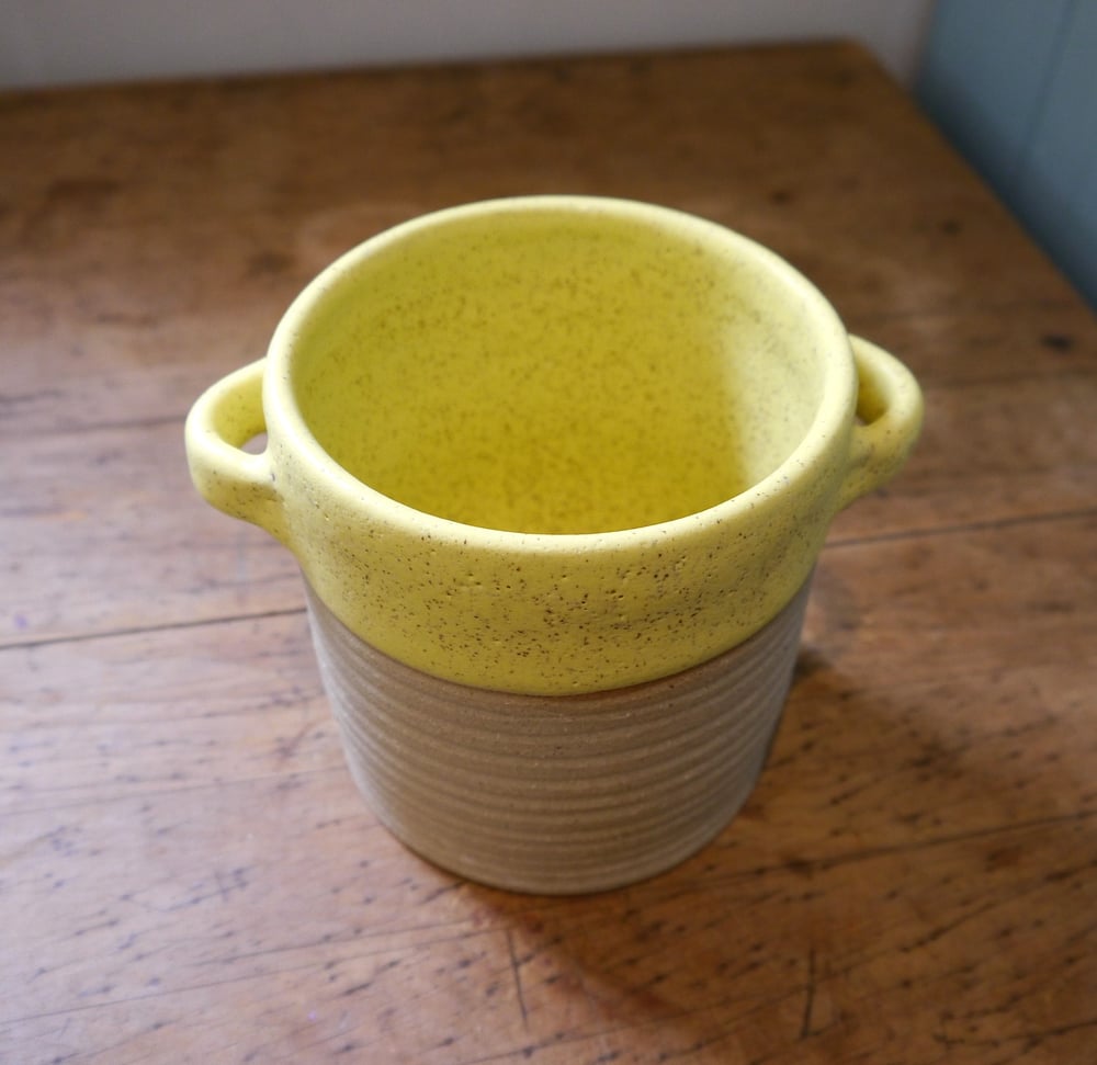 Image of Utensil holder in custard yellow