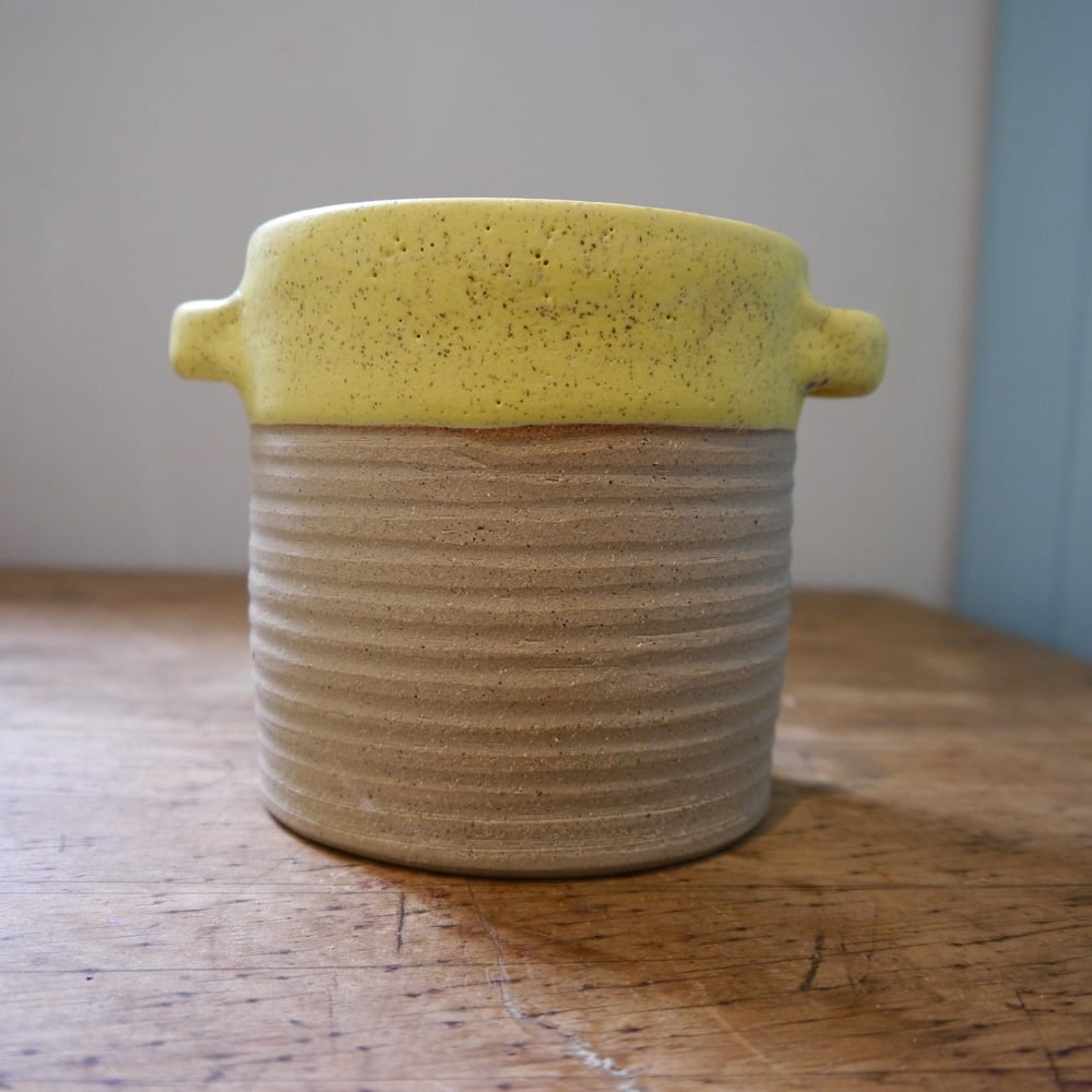 Image of Utensil holder in custard yellow