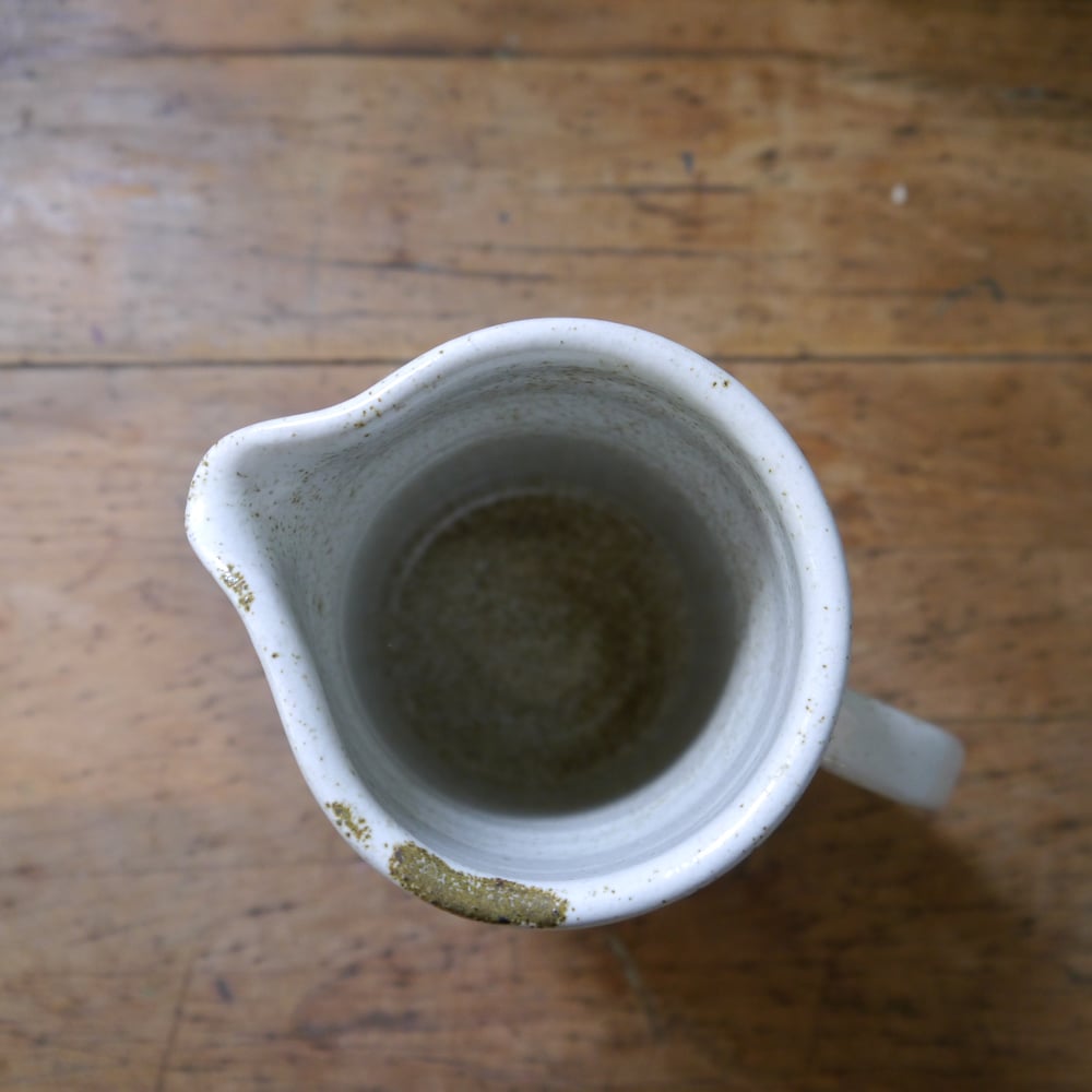 Image of Tall jug in speckled white