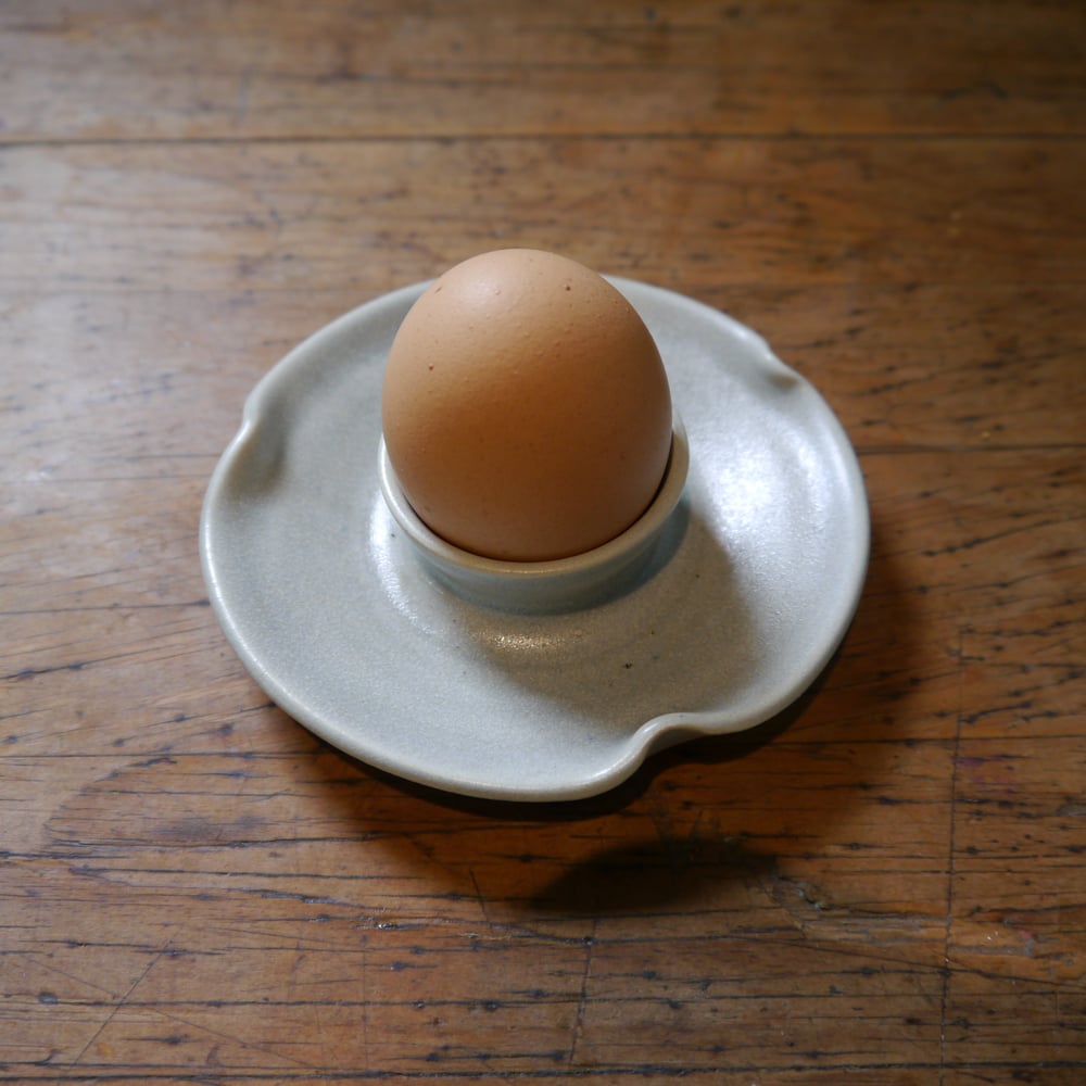 Image of Egg cups in frosted blue