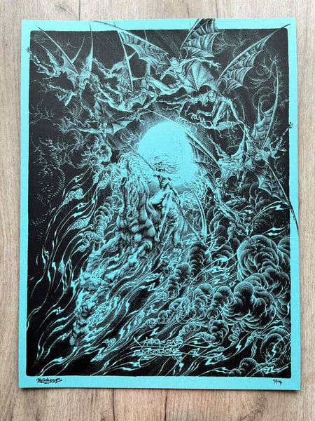 Image of "Siren of Death" Blue Test Print 