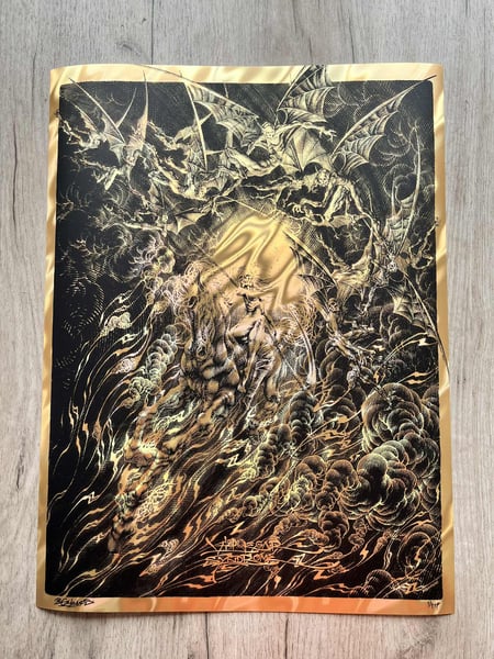 Image of "Siren of Death" Gold Foil Test Print 