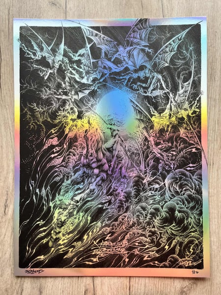 Image of "Siren of Death" Silver Foil Test Print 