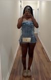 Fill Me In Denim Romper
