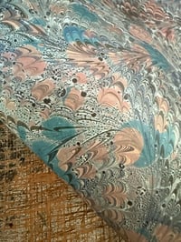 Image 4 of Rare 'Double printed' printed marbled paper // just one available