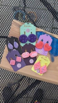 Image 1 of Kinky Clay Earrings 