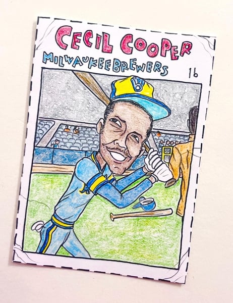 Image of Original pencil artwork—Cecil Cooper (Hostess style)