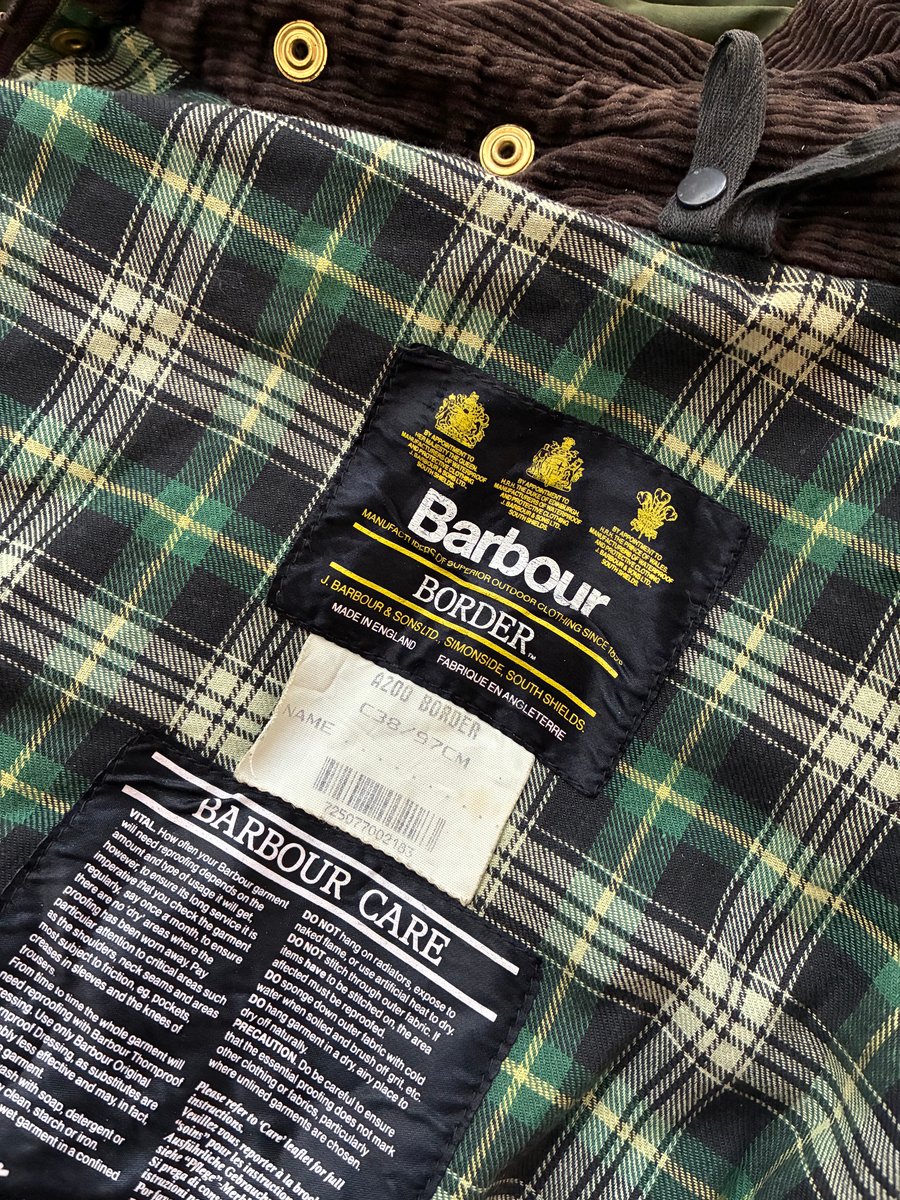 Vintage 90s Barbour Border Jacket - Olive | WAY OUT CACHE