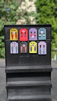 Image 1 of Red and Purple epoxy earrings