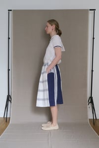 Image 3 of BLUE STRIPE patchwork skirt