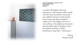 Image of  Artwork Reclaimed Wood "Tumbling Blocks- Old Navy”