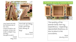 Image of Vertical Succulent Planter Box Large USA States