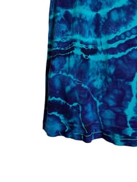 Image 6 of ♻️ UPCYCLED XL Jersey Knit Top in Purple Haze and Teal Geode Ice Dye