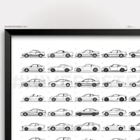 Image 2 of 50 JDM Icons Japanese Car Poster