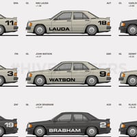 Image 5 of 1984 Race of Champions Mercedes 190E 2.3-16 Senna Poster