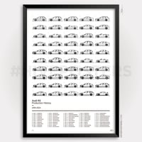 Image 1 of Audi RS Poster - Evolution Production History