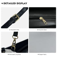 Image 5 of Women's Yellow Plumeria On Black Handbag