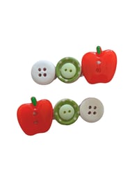 Apple Hair Clips 