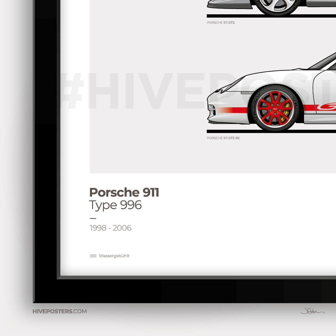 Porsche 911 996 Poster | Hive Posters