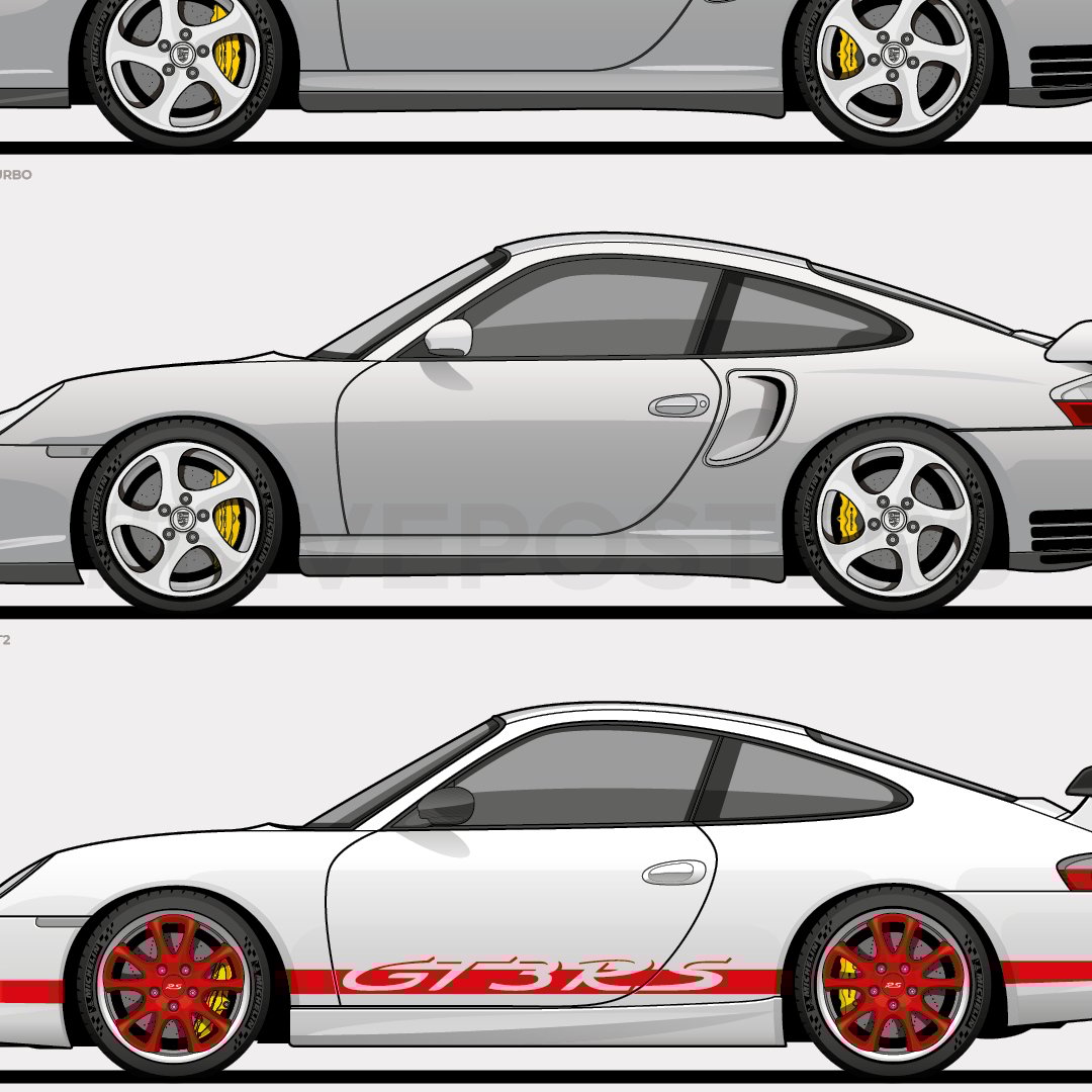 Porsche 911 996 Poster | Hive Posters