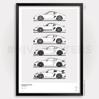Image 1 of Porsche Cayman Generations Poster