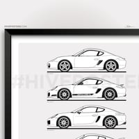 Image 2 of Porsche Cayman Generations Poster