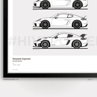 Image 3 of Porsche Cayman Generations Poster