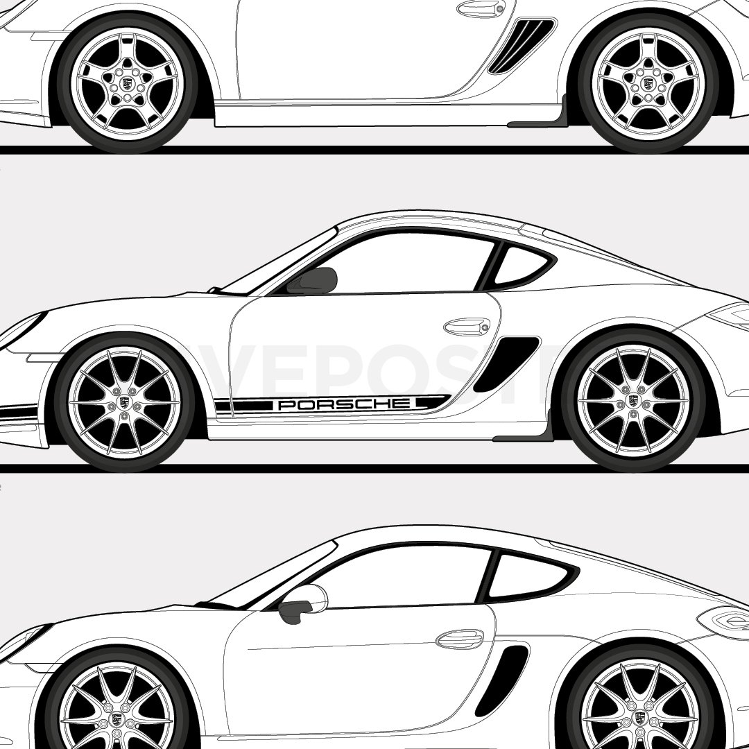 Porsche Cayman Generations Poster | Hive Posters