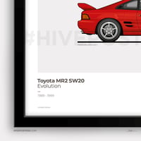 Image 4 of Toyota MR2 SW20 Generations Poster COLOUR OPTIONS