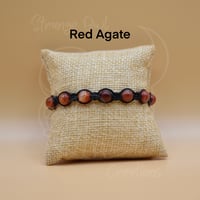 Black Paracord Natural Stone Bracelet (READY TO SHIP)