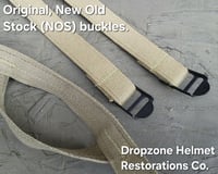 Image 4 of WWII 517th PRCT Chinstraps. NOS Buckles & HBT Webbing.