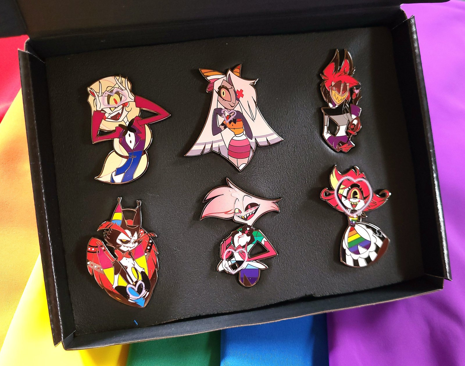 Pride at Heart at the Hazbin Hotel | Enamel Pins | Abyssal Stranger