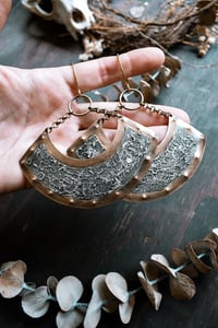 Image 4 of Armored brass and silver ear hangers
